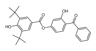 3,5-Di-tert-butyl-4-hydroxy-benzoic acid 4-benzoyl-3-hydroxy-phenyl ester Structure