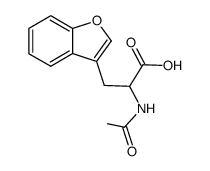 (rac)-2-acetylamino-3-benzofuran-3-yl-propionic acid结构式