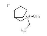 2-Azoniabicyclo[2.2.1]heptane, 2-ethyl-2-methyl-, iodide, (exo)- Structure
