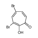 3,5-dibromo-2-hydroxycyclohepta-2,4,6-trien-1-one结构式