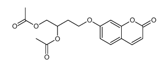 4-[(2-oxo-2H-1-benzopyran-7-yl)oxy]butane-1,2-diyldiacetate结构式
