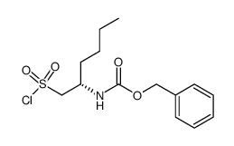 (S)-2-benzyloxycarbonylaminohexane-1-sulfonyl chloride Structure