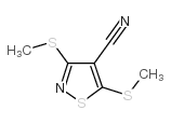 3,5-双(甲基硫代)异噻唑-4-甲腈结构式