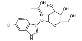 6-氯-3-吲哚基-N-乙酰基-β-D-半乳糖胺结构式