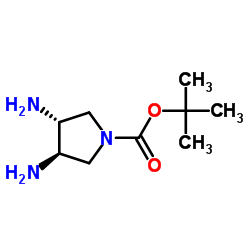 (3R,4R)-3,4-二氨基吡咯烷-1-甲酸叔丁酯结构式