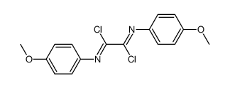 N,N'-bis(4-methoxyphenyl)ethane-bis(imidoyl) dichloride结构式