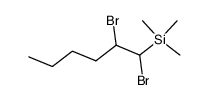 (1,2-dibromo-hexyl)-trimethyl-silane结构式