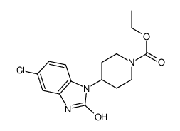 4-(5-氯-2,3-二氢-2-氧代-1H-苯并咪唑-1-基)哌啶-1-羧酸乙酯结构式