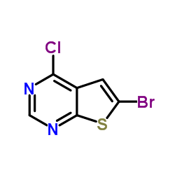 4-氯-6-溴噻吩并[2,3-d]嘧啶结构式