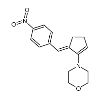 4-[5-(4-nitrobenzyliden)-1-cyclopenten-1-yl]morpholine结构式