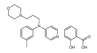 2-hydroxybenzoic acid,N-(3-methylphenyl)-N-(3-morpholin-4-ylpropyl)pyridin-4-amine Structure