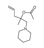 4-acetoxy-4-methyl-5-piperidin-1-yl-pent-1-ene结构式