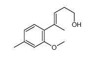 4-(2-methoxy-4-methylphenyl)pent-3-en-1-ol结构式