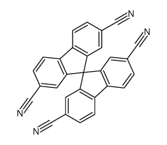 9,9'-spirobi[fluorene]-2,2',7,7'-tetracarbonitrile结构式
