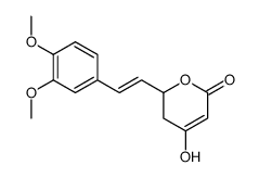 4-Hydroxy-6-(2-trans-3,4-dimethoxystyryl)-5,6-dihydro-2-pyron Structure
