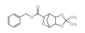 四氢-2,2-二甲基-4,7-甲桥-6H-1,3-二氧杂环戊并[4,5-d][1,2]恶嗪-6-羧酸苄酯结构式