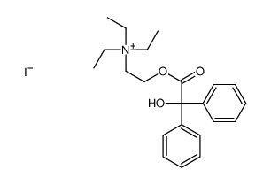 triethyl-[2-(2-hydroxy-2,2-diphenylacetyl)oxyethyl]azanium,iodide结构式
