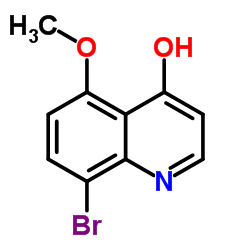 8-Bromo-5-methoxy-4-quinolinol结构式