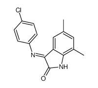 3-(4-chloroanilino)-5,7-dimethylindol-2-one结构式