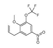 2-methoxy-5-nitro-1-prop-2-enyl-3-(trifluoromethoxy)benzene结构式