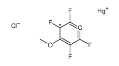 chloro-(2,3,5,6-tetrafluoro-4-methoxyphenyl)mercury Structure