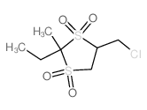 1,3-Dithiolane,4-(chloromethyl)-2-ethyl-2-methyl-, 1,1,3,3-tetraoxide Structure