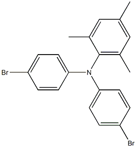 N,N-双(4-溴苯基)-2,4,6-三甲基苯胺结构式