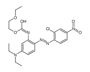 [2-[(2-氯-4-硝基苯基)偶氮]-5-(二乙氨基)苯基]氨基甲酸(2-乙氧基乙基)酯结构式