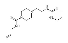 1-Piperazinecarbothioamide,N-2-propen-1-yl-4-[2-[[(2-propen-1-ylamino)thioxomethyl]amino]ethyl]- Structure