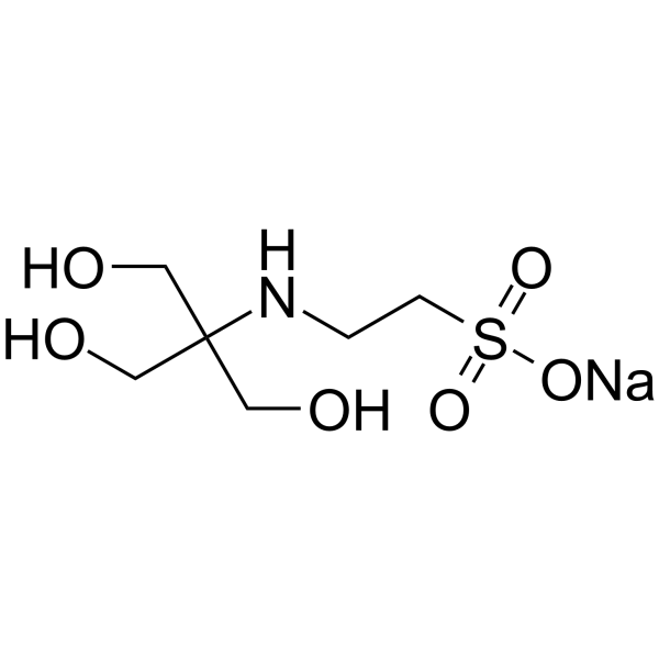 N-三(羟甲基)甲基-2-氨基乙磺酸单钠盐结构式