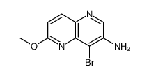 4-溴-6-甲氧基-1,5-萘啶-3-胺结构式