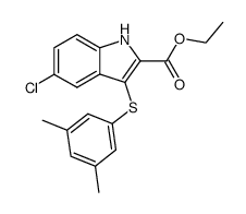 ethyl 3-[(3,5-dimethylphenyl)thio]-5-chloro-1H-indole-2-carboxylate结构式