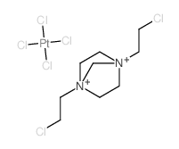 1,4-bis(2-chloroethyl)-1,4-diazoniabicyclo[2.2.1]heptane; tetrachloroplatinum Structure