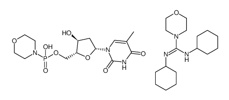 Thymidine 5'-Monophosphomorpholidate 4-Morpholine-N,N'-Dicyclohexylcarboxamidine Salt Structure