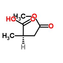 (R)-3-甲基琥珀酸单甲酯结构式