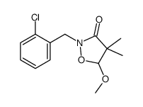 2-[(2-chlorophenyl)methyl]-5-methoxy-4,4-dimethyl-1,2-oxazolidin-3-one结构式