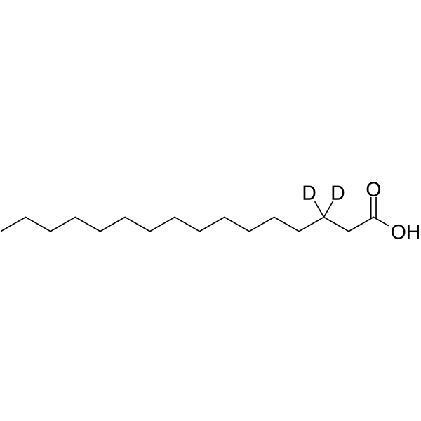 十六烷酸-D2结构式