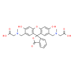 N,N'-[(3',6'-dihydroxy-3-oxospiro[isobenzofuran-1(3H),9'-[9H]xanthene]-2',7'-diyl)bis(methylene)]bis[N-methylglycine] Structure
