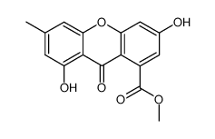 Methyl 1,6-dihydroxy-3-methylxanthone-8-carboxylate Structure