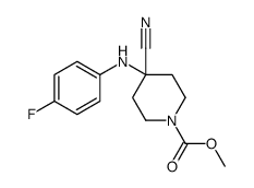 methyl 4-cyano-4-[(4-fluorophenyl)amino]piperidine-1-carboxylate结构式