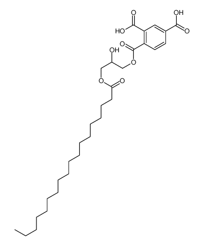 4-(2-hydroxy-3-octadecanoyloxypropoxy)carbonylbenzene-1,3-dicarboxylic acid结构式