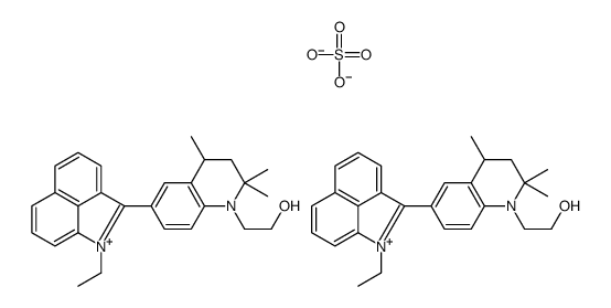 1-ethyl-2-[1,2,3,4-tetrahydro-1-(2-hydroxyethyl)-2,2,4-trimethyl-6-quinolyl]benz[cd]indolium sulphate (2:1) structure