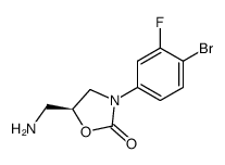(S)-5-(aminomethyl)-3-(4-bromo-3-fluorophenyl)oxazolidin-2-one Structure