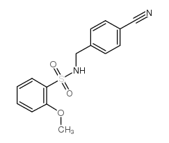 N-(4-氰基苄基)-2-甲氧基-苯磺酰胺结构式