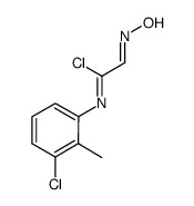 N-(3-chloro-2-methyl- phenyl) -2-hydroxyimino-acetimidoyl chloride Structure