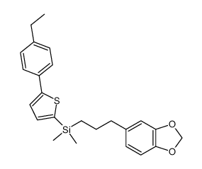 [3-(benzo[1,3]dioxol-5-yl)propyl][5-(4-ethylphenyl)-2-thienyl]dimethylsilane结构式