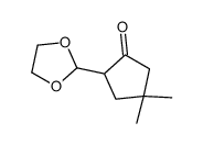 2-(1,3-dioxolan-2-yl)-4,4-dimethylcyclopentan-1-one Structure