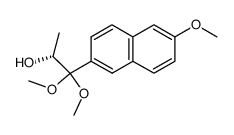 (R)-1,1-dimethoxy-1-(6-methoxynaphthalen-2-yl)propan-2-ol结构式