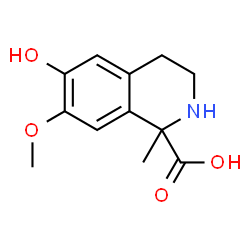 1-Methyl-6-hydroxy-7-methoxy-1,2,3,4-tetrahydro-1-isoquinolinecarboxyl ic acid Structure