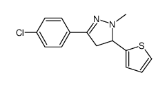 5-(4-chlorophenyl)-2-methyl-3-thiophen-2-yl-3,4-dihydropyrazole Structure